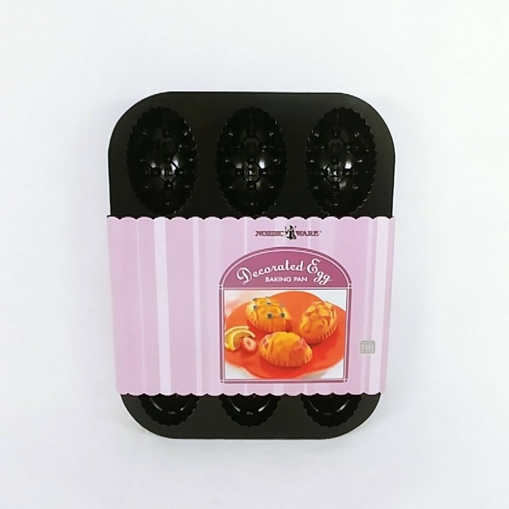 Nordic Ware Baking Pan Decorated Egg Cake Pan Holiday Cake Pan Cast Aluminum